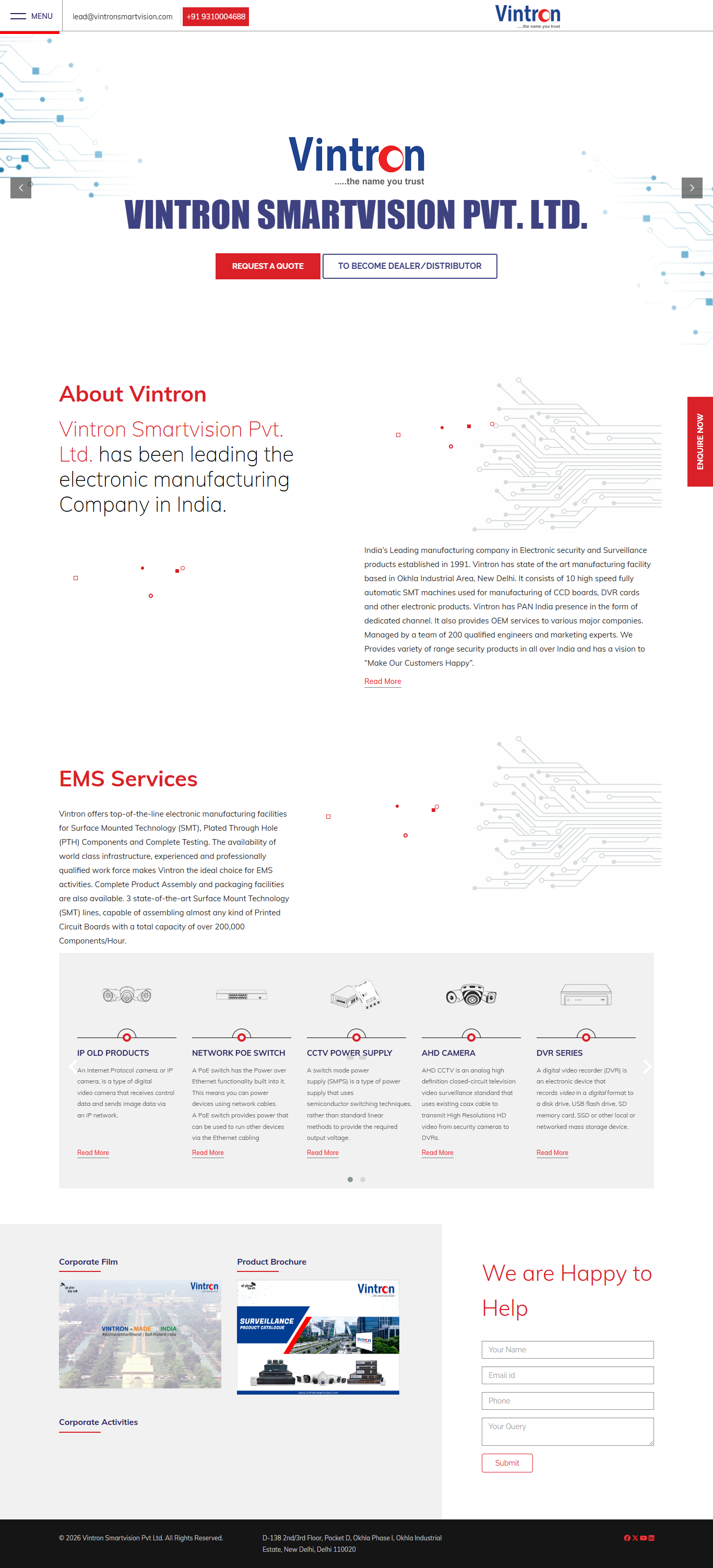 Aria Telecom Solutions Website